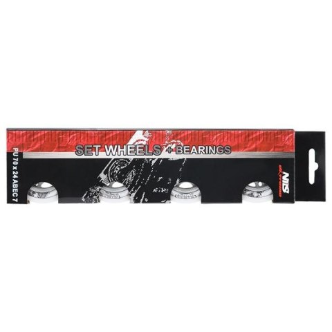 PU 70x24 82A BIAŁE N (4 szt.) + ABEC-7 (8 szt.) ZESTAW NILS EXTREME PU 70x24 82A BIAŁE N (4 szt.) + ABEC-7 (8 szt.) ZESTAW NILS EXTREME