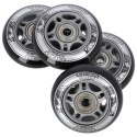 PU 70x24 82A CZARNE (4 szt.) + ABEC-9 (8 szt.) ZESTAW NILS EXTREME