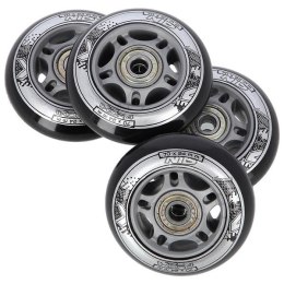 PU 70x24 82A CZARNE (4 szt.) + ABEC-9 (8 szt.) ZESTAW NILS EXTREME