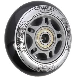 PU 70x24 82A CZARNE (4 szt.) + ABEC-9 (8 szt.) ZESTAW NILS EXTREME