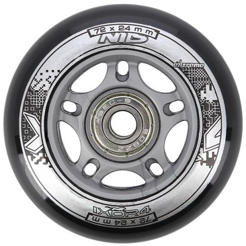 PU 72x24 82A CZARNE (4 szt.) + ABEC-9 (8 szt.) ZESTAW NILS EXTREME PU 72x24 82A CZARNE (4 szt.) + ABEC-9 (8 szt.) ZESTAW NILS EXTREME
