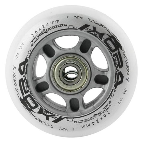 PU 76x24 82A BIAŁE (4 szt.) + ABEC-7 (8 szt.) ZESTAW NILS EXTREME PU 76x24 82A BIAŁE (4 szt.) + ABEC-7 (8 szt.) ZESTAW NILS EXTREME