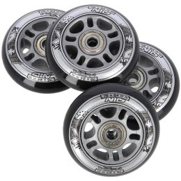 PU 76x24 82A CZARNE (4 szt.) + ABEC-9 (8 szt.) ZESTAW NILS EXTREME