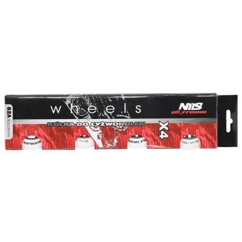 PU 80x24 82A BIAŁE MATOWE KÓŁKA (4 szt.) NILS EXTREME PU 80x24 82A BIAŁE MATOWE KÓŁKA (4 szt.) NILS EXTREME