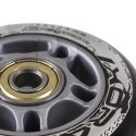 PU 84x24 82A CZARNE (4 szt.) + ABEC-9 CHROME (8 szt.) ZESTAW NILS EXTREME