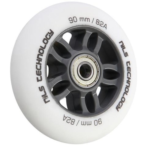 PU 90x24 82A BIAŁE MATOWE (4 szt.) + ABEC-9 CHROME (8 szt.) ZESTAW NILS EXTREME PU 90x24 82A BIAŁE MATOWE (4 szt.) + ABEC-9 CHROME (8 szt.) ZESTAW NILS EXTREME