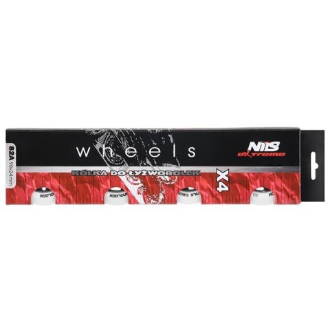 PU 90x24 82A BIAŁE MATOWE KÓŁKA (4 szt.) NILS EXTREME PU 90x24 82A BIAŁE MATOWE KÓŁKA (4 szt.) NILS EXTREME