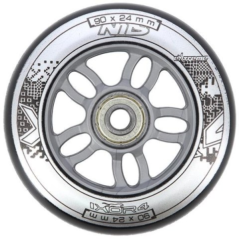 PU 90x24 82A CZARNE (4 szt.) + ABEC-9 CHROME (8 szt.) ZESTAW NILS EXTREME PU 90x24 82A CZARNE (4 szt.) + ABEC-9 CHROME (8 szt.) ZESTAW NILS EXTREME