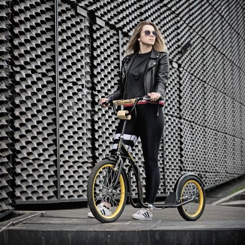 WH200 BLACK/GOLD 20/16'' HULAJNOGA Z POMP. KOŁAMI NILS EXTREME WH200 BLACK/GOLD 20/16'' HULAJNOGA Z POMP. KOŁAMI NILS EXTREME