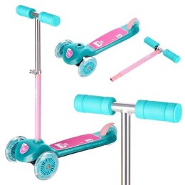 Hulajnoga Trójkołowa HLB001 Nils Fun Turquoise - Bezpieczna dla Dzieci