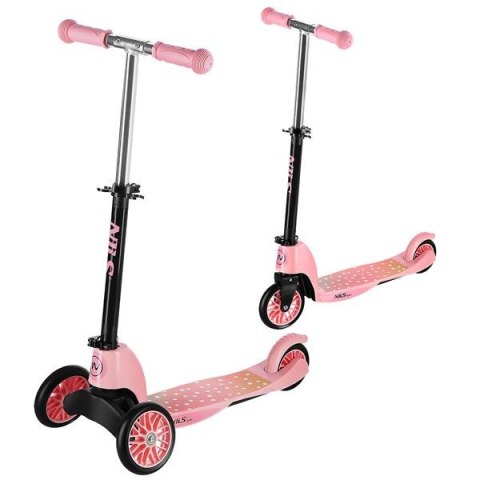 Różowa Hulajnoga Dziecięca Trójkołowa - Dwukołowa Nils FUN Pink HLB202 Różowa Hulajnoga Dziecięca Trójkołowa - Dwukołowa Nils FUN Pink HLB202