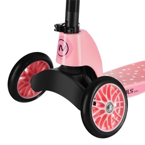 Różowa Hulajnoga Dziecięca Trójkołowa - Dwukołowa Nils FUN Pink HLB202 Różowa Hulajnoga Dziecięca Trójkołowa - Dwukołowa Nils FUN Pink HLB202