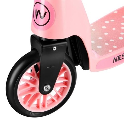 Różowa Hulajnoga Dziecięca Trójkołowa - Dwukołowa Nils FUN Pink HLB202 Różowa Hulajnoga Dziecięca Trójkołowa - Dwukołowa Nils FUN Pink HLB202