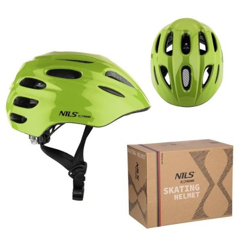 Kask Zielony Dla Dziecka LED Rozmiar XS 43-49 cm- Bezpieczny Wygodny Pianka Kask Zielony Dla Dziecka LED Rozmiar XS 43-49 cm- Bezpieczny Wygodny Pianka