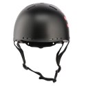 Kask Czarno-Czerwony Wytrzymały Dość Mocno Zabudowany Rozmiar L 54-62 cm