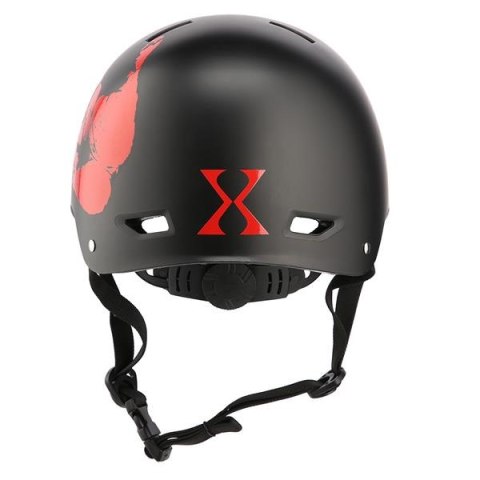Kask Czarno-Czerwony Wytrzymały Dość Mocno Zabudowany Rozmiar L 54-62 cm Kask Czarno-Czerwony Wytrzymały Dość Mocno Zabudowany Rozmiar L 54-62 cm