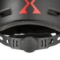 Kask Czarno-Czerwony Wytrzymały Dość Mocno Zabudowany Rozmiar L 54-62 cm