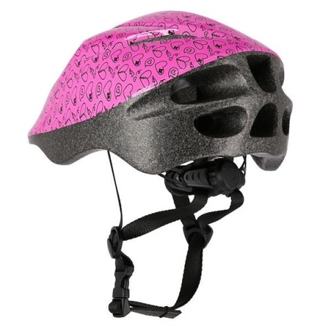 Różowy Kask z Czarnymi Wzorkami Rozm. XS (48-55 cm) - Regulowany i Wygodny Różowy Kask z Czarnymi Wzorkami Rozm. XS (48-55 cm) - Regulowany i Wygodny