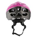 Różowy Kask z Czarnymi Wzorkami Rozm. XS (48-55 cm) - Regulowany i Wygodny