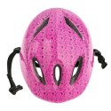 Różowy Kask z Czarnymi Wzorkami Rozm. XS (48-55 cm) - Regulowany i Wygodny