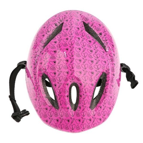 Różowy Kask z Czarnymi Wzorkami Rozm. XS (48-55 cm) - Regulowany i Wygodny Różowy Kask z Czarnymi Wzorkami Rozm. XS (48-55 cm) - Regulowany i Wygodny