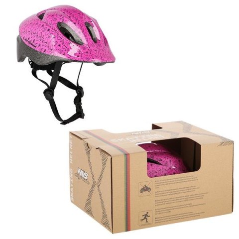 Różowy Kask z Czarnymi Wzorkami Rozm. XS (48-55 cm) - Regulowany i Wygodny Różowy Kask z Czarnymi Wzorkami Rozm. XS (48-55 cm) - Regulowany i Wygodny