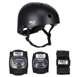 Kask MR290 + Ochraniacze H230 Zestaw Czarny Rozm. M Nils Extreme