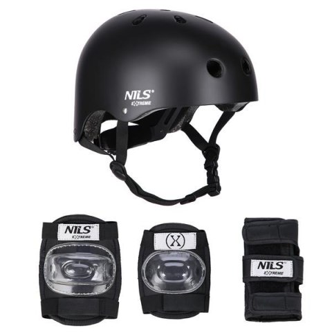 Kask MR290 + Ochraniacze H230 Zestaw Czarny Rozm. M Nils Extreme Kask MR290 + Ochraniacze H230 Zestaw Czarny Rozm. M Nils Extreme