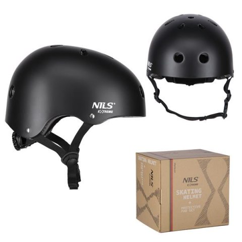 Kask MR290 + Ochraniacze H230 Zestaw Czarny Rozm. M Nils Extreme Kask MR290 + Ochraniacze H230 Zestaw Czarny Rozm. M Nils Extreme