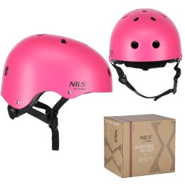 Kask z Ochraniaczami MR290+H230 Różowy Zestaw M Nils Extreme