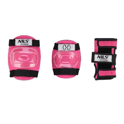 Kask z Ochraniaczami Zestaw Różowy MR290+H230 Rozm. S Nils Extreme Kask z Ochraniaczami Zestaw Różowy MR290+H230 Rozm. S Nils Extreme