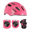Kask z ochraniaczami MTW01+H210 RÓŻOWY rozm. S 44 - 50 Zestaw Nils Extreme