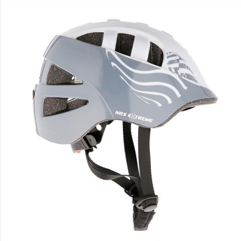 Kask Dziecięcy NILS EXTREME MTW08 Szary Rozmiar S (51-57cm) - Bezpieczny Kask Dziecięcy NILS EXTREME MTW08 Szary Rozmiar S (51-57cm) - Bezpieczny
