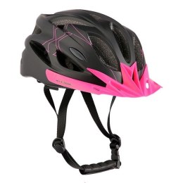 Kask NILS EXTREME MTW291 CZARNO-RÓŻOWY ROZM. M (51-60CM) - Bezpieczny
