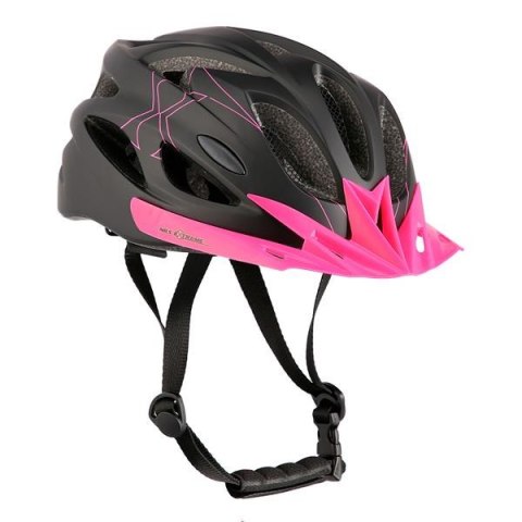 Kask NILS EXTREME MTW291 CZARNO-RÓŻOWY ROZM. M (51-60CM) - Bezpieczny Kask NILS EXTREME MTW291 CZARNO-RÓŻOWY ROZM. M (51-60CM) - Bezpieczny