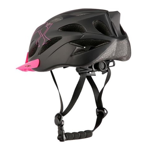 Kask NILS EXTREME MTW291 CZARNO-RÓŻOWY ROZM. M (51-60CM) - Bezpieczny Kask NILS EXTREME MTW291 CZARNO-RÓŻOWY ROZM. M (51-60CM) - Bezpieczny