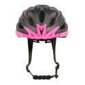 Kask NILS EXTREME MTW291 CZARNO-RÓŻOWY ROZM. M (51-60CM) - Bezpieczny