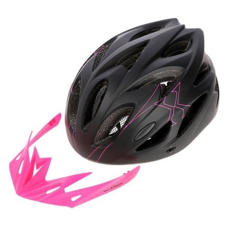 Kask NILS EXTREME MTW291 CZARNO-RÓŻOWY ROZM. M (51-60CM) - Bezpieczny Kask NILS EXTREME MTW291 CZARNO-RÓŻOWY ROZM. M (51-60CM) - Bezpieczny