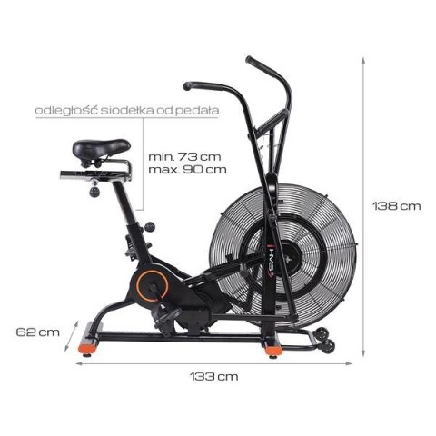 MP6548 Rower stacjonarny powietrzny HMS 2 kg czarny MP6548 Rower stacjonarny powietrzny HMS 2 kg czarny