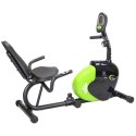 R9259 Poziomy rower stacjonarny magnetyczny HMS 9 kg biało-zielony