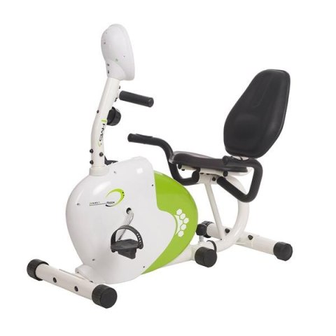 R9259 Poziomy rower magnetyczny HMS 9 kg biało-zielony z oparciem