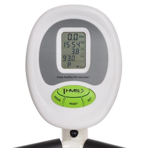 R9259 Poziomy rower magnetyczny HMS 9 kg biało-zielony z oparciem R9259 Poziomy rower magnetyczny HMS 9 kg biało-zielony z oparciem