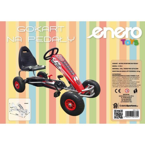 GOKART AUTO NA PEDAŁY ENERO 14 CZERWONY GOKART AUTO NA PEDAŁY ENERO 14 CZERWONY