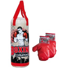 ZESTAW BOKSERSKI ENERO JUNIOR WOREK TRENINGOWY 50x18CM I RĘKAWICE