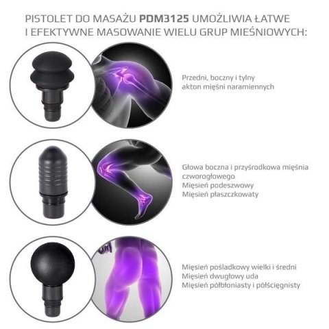 PDM3125H BLACK PISTOLET DO MASAŻU HMS PDM3125H BLACK PISTOLET DO MASAŻU HMS