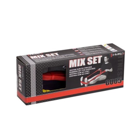 GU05 Zestaw gum do ćwiczeń 5 poziomów HMS Premium fitness GU05 Zestaw gum do ćwiczeń 5 poziomów HMS Premium fitness