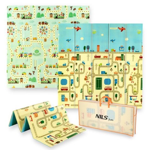 MD04 MATA DZIECIĘCA SKŁADANA CITY 195x180CM NILS FUN MD04 MATA DZIECIĘCA SKŁADANA CITY 195x180CM NILS FUN