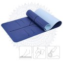 YM10 Mata do jogi 0.8 cm granatowa TPE HMS + pasy transportowe