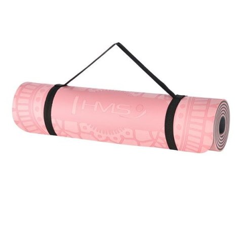YM10 Mata do jogi TPE 182x61x0.8cm HMS jasnoróżowa antypoślizgowa YM10 Mata do jogi TPE 182x61x0.8cm HMS jasnoróżowa antypoślizgowa