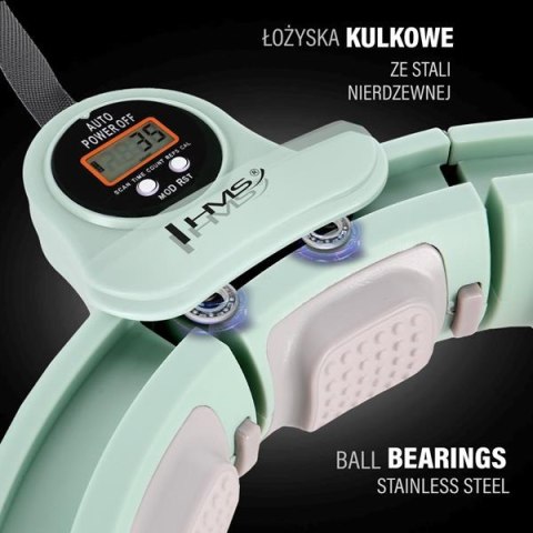 HHM13 HULA HOP GREEN Z MAGNESAMI I OBCIĄŻNIKIEM + LICZNIK HMS HHM13 HULA HOP GREEN Z MAGNESAMI I OBCIĄŻNIKIEM + LICZNIK HMS